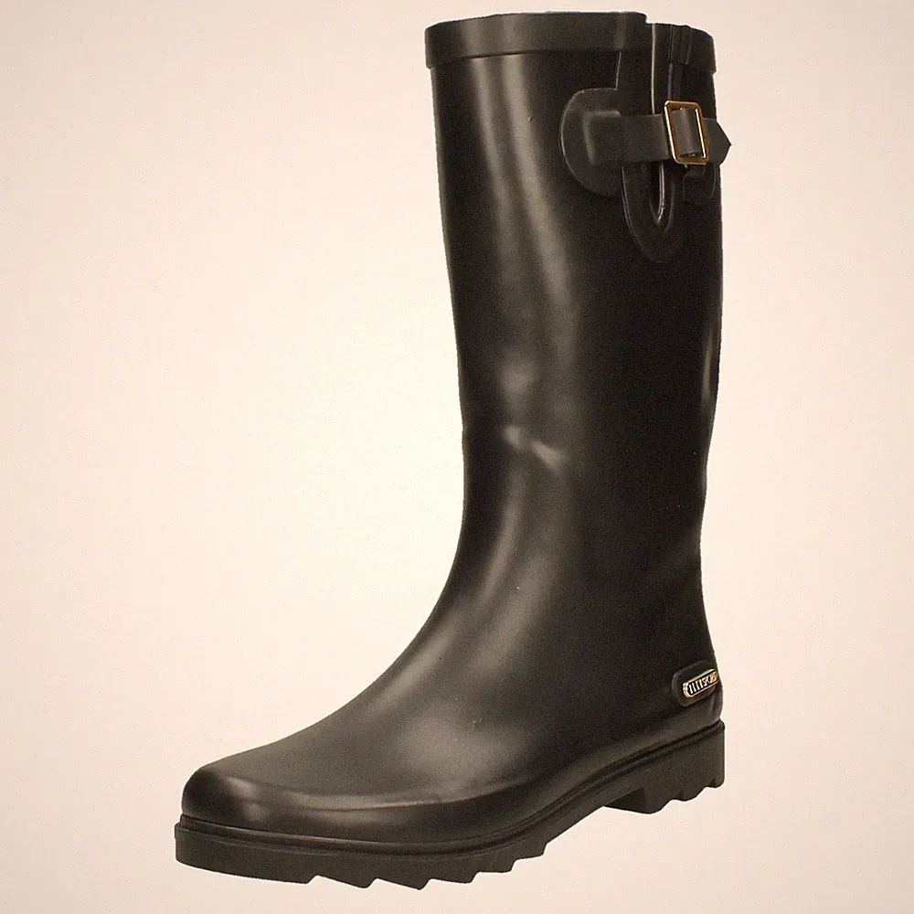 Damen Elle Sport Pull-On Warm Futter Wellington Boots Mit Schnalle "X1R280"