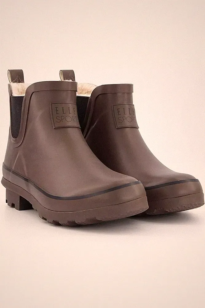 Damen Elle Sport Stiefeletten Chelsea Boots mit warmem Fellfutter X1R277