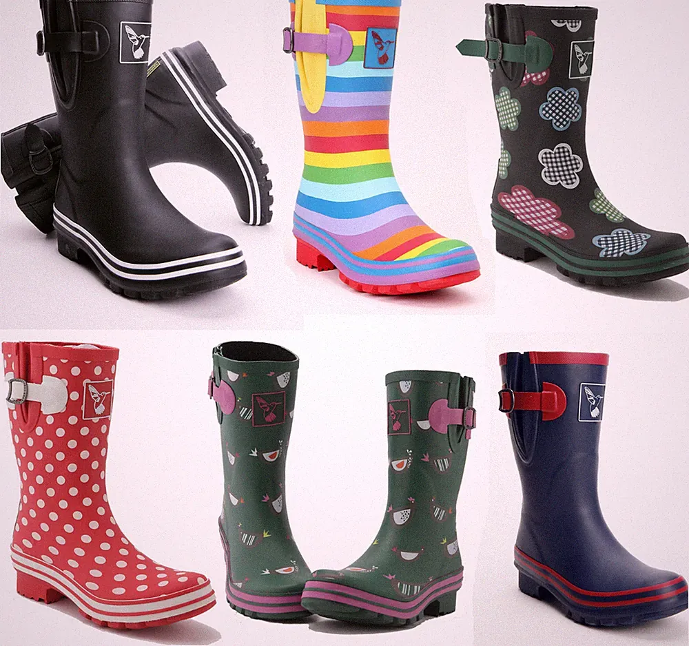 Damen Evercreatures Multi Muster Kurz Gummistiefel Wellington Stiefel - UK 3 - 9