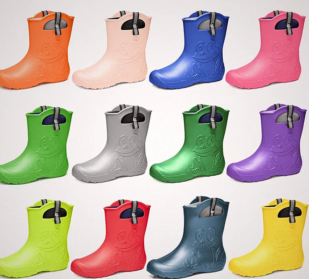 Damen federleichte EVA Gummistiefel Regenschuhe Regenstiefe gefüttert LA-CA-23