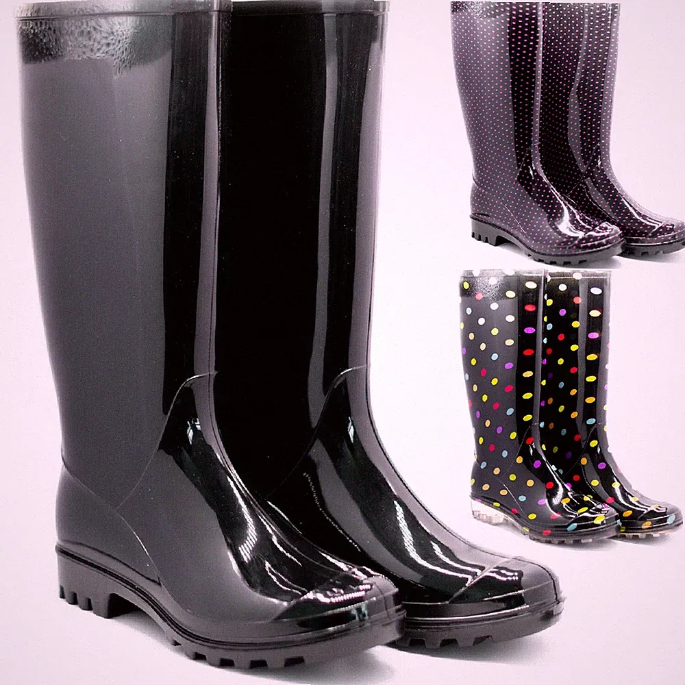 DAMEN FESTIVAL DAMEN GUMMISTIEFEL REGEN WASSERDICHT GARTEN GUMMISTIEFEL SCHUHE GR.