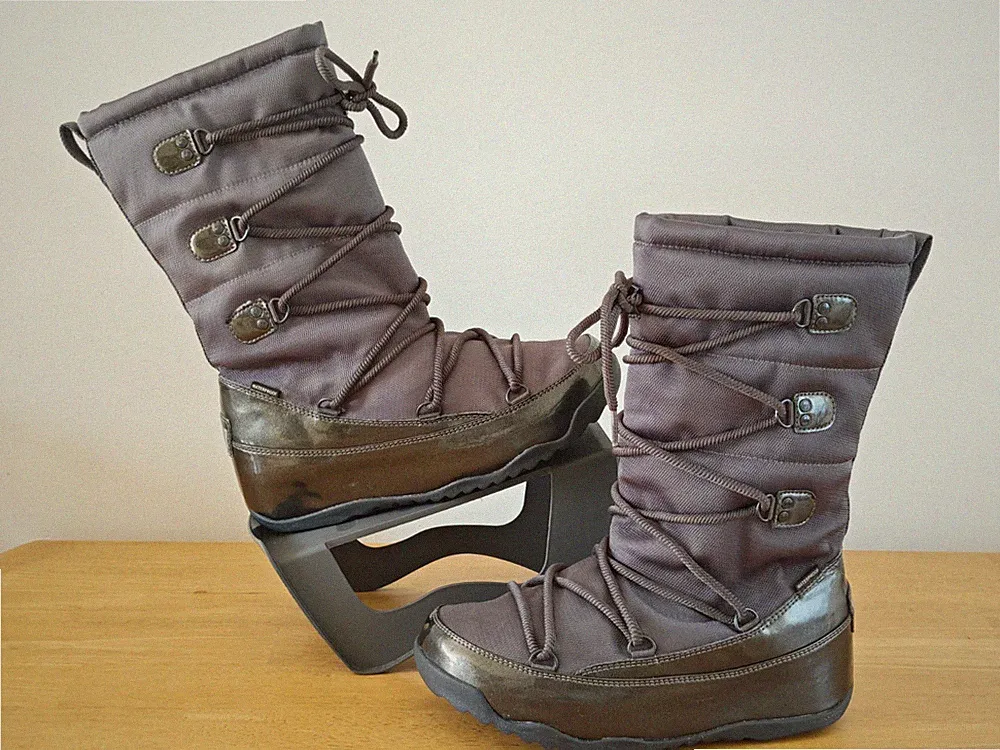 Damen FitFlop Grau Blizzboot SnugTech Thermo Schnee Apres Skischuhe UK 7 EU 41