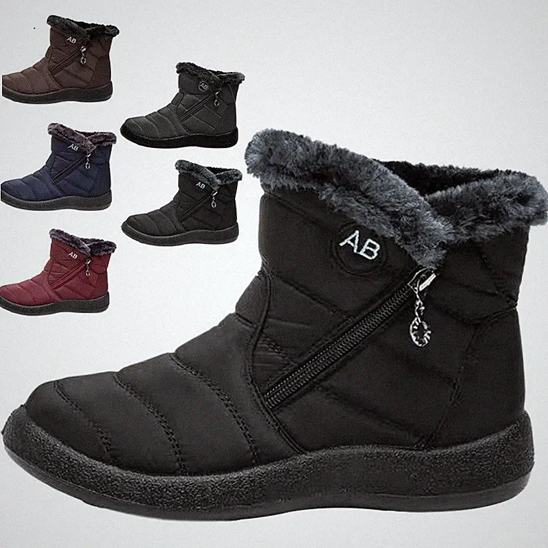 Damen Flache Winterstiefel | Wasserdicht, Warm, Schneeschuhe & Stiefeletten