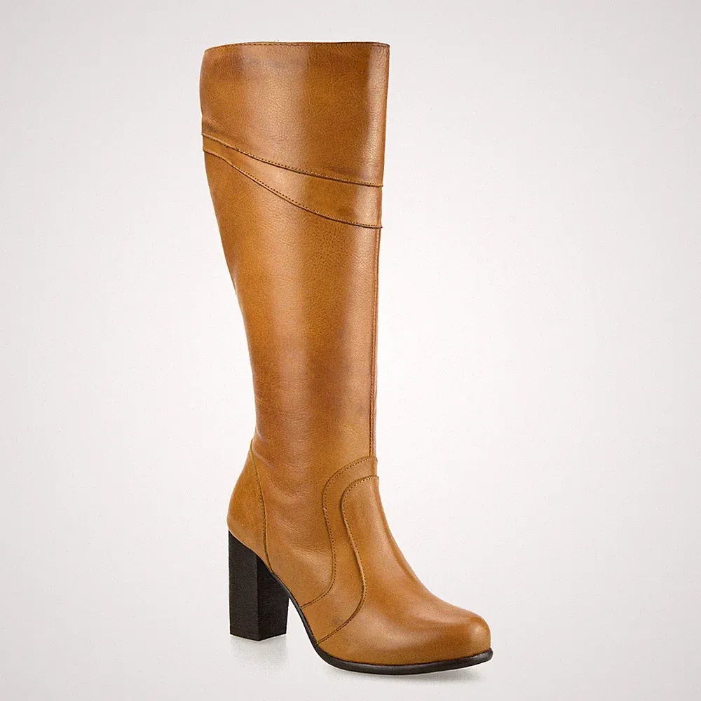 Damen Frauen Leder Kniehoch Blockabsatz Reißverschluss Biker Reitstiefel Schuhe Größe