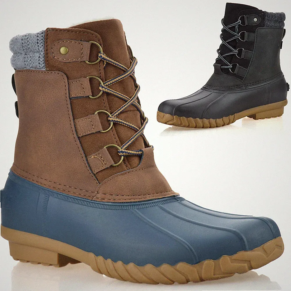Damen Frauen Wandern Wasserdicht Winter Regen Schnee Warm Stiefeletten Größe
