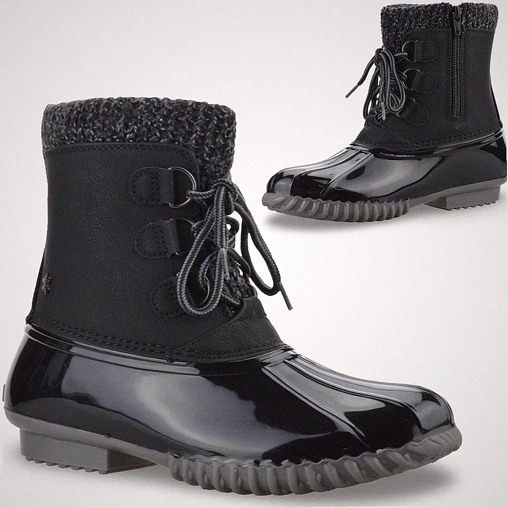 Damen Frauen wasserdicht Reißverschluss Wandern Winter Regen Schnee warm Stiefeletten Größe