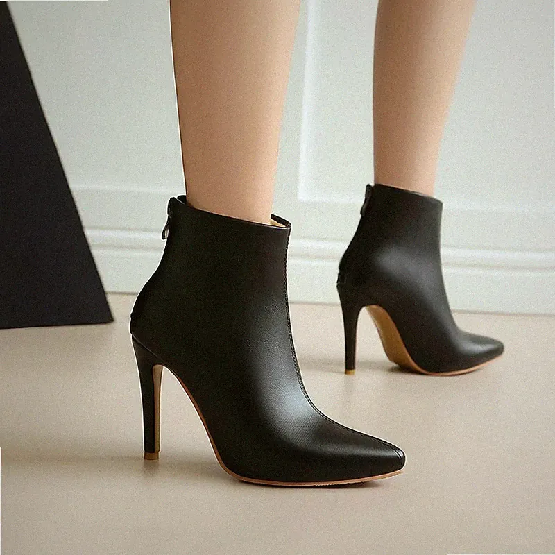 Damen Glitzer Spitze Stiletto Stiefelletten Schnürung Party Mode Stiefeletten