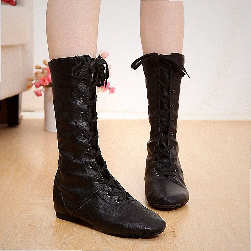 Damen Gogo Stiefel Schuhe Cool 60s 70s Ösen Party DS Tanz 2 - 7 UK Flache Glanz