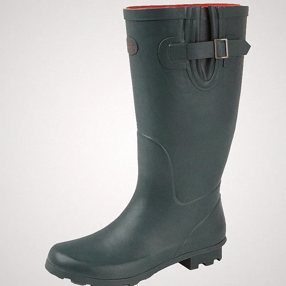 Damen grüne weite wadenhohe Gummistiefel Regen Schnee wasserdicht Gummistiefel 3-9