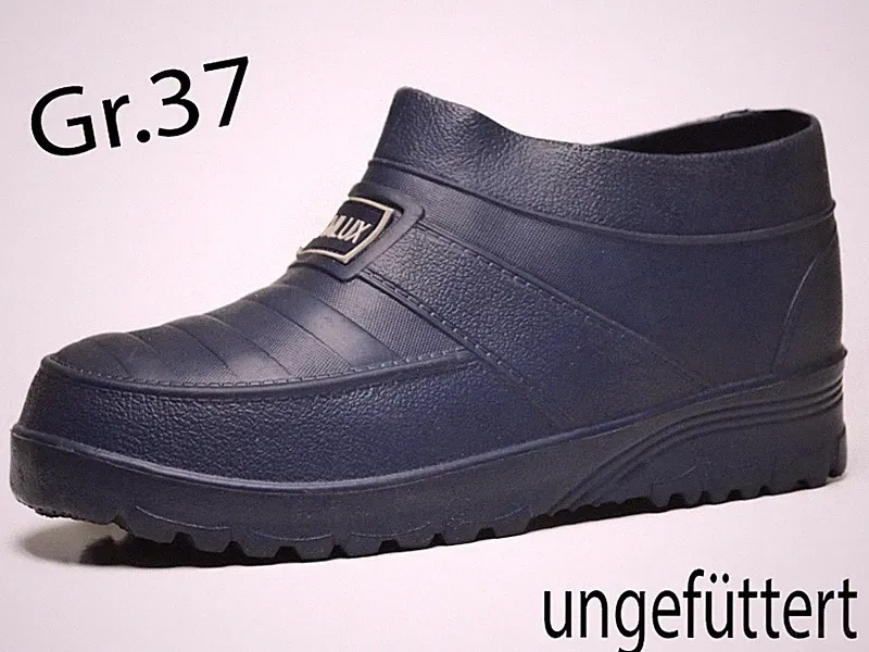 Damen Gummischuhe ungefüttert Clogs Blau Gr37 Gartenschuhe Gummistiefel EVA 2733