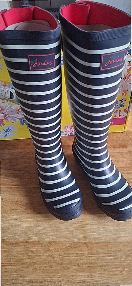 Damen-Gummistiefel Joules Größe 38 blau/weiß neu
