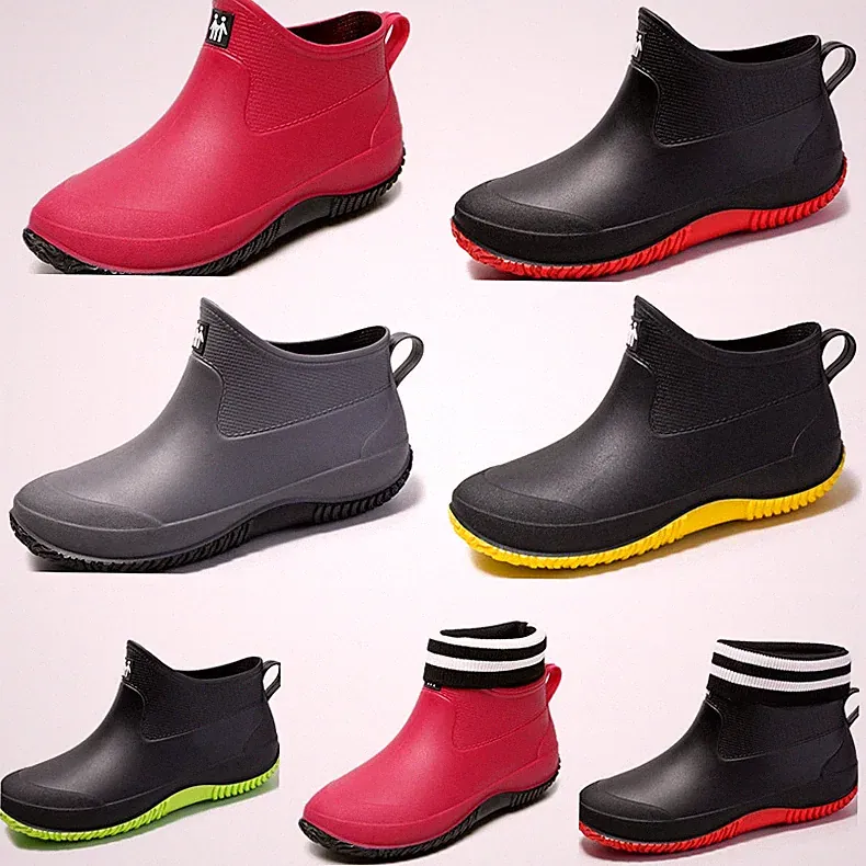 Damen Gummistiefel Regenstiefel Gummistiefeletten Gartenschuhe Stiefeletten