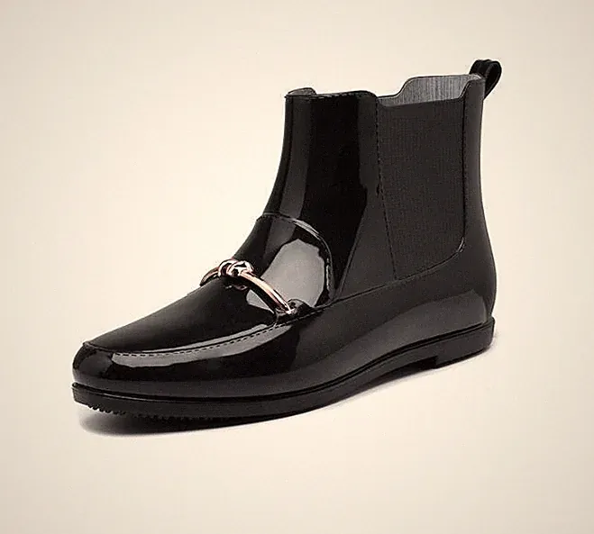 Damen Gummistiefel Regenstiefel Stiefel Wasserdicht Stiefeletten Knöchel
