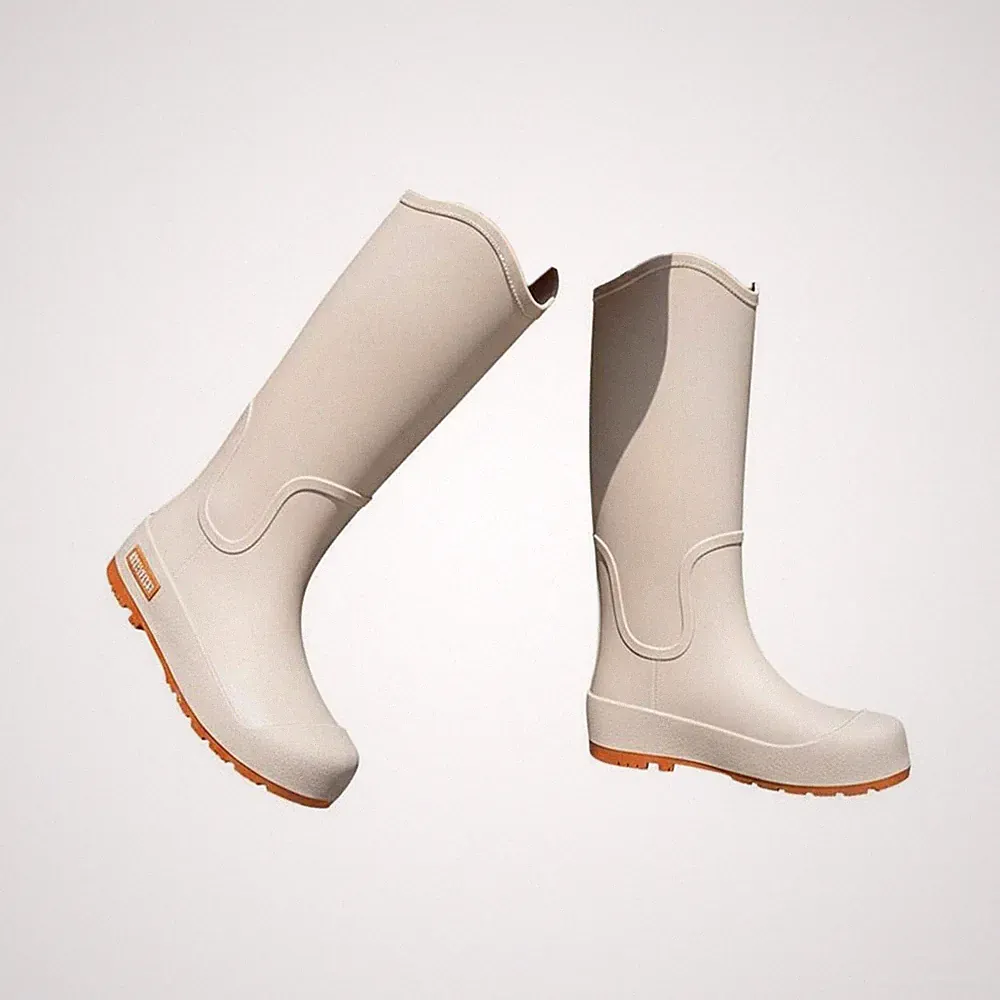 Damen-Gummistiefel, Rutschfest, Kniehoch, Koreanisches Design, Ideal Für