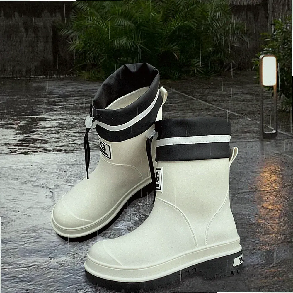 Damen-Gummistiefel, rutschfest, wasserdicht, Arbeits- und Gartenschuhe