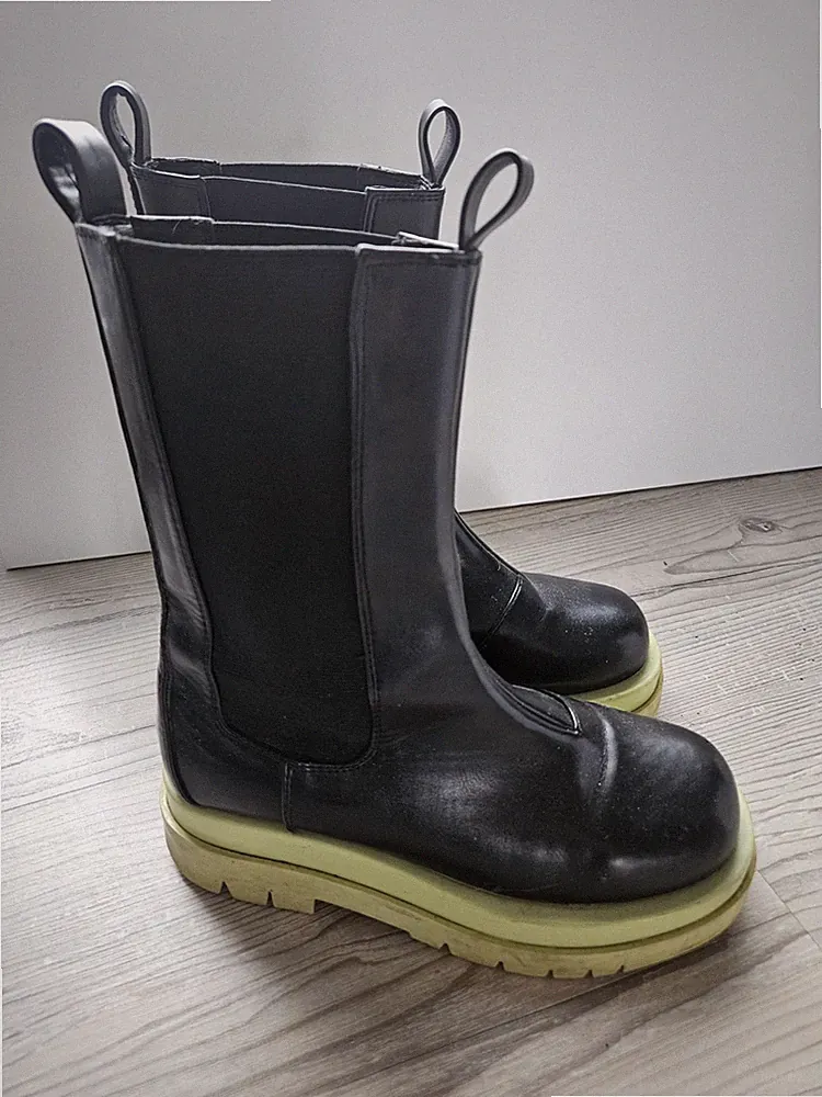Damen Gummistiefel Schuhe Stiefel Gr 36 Raid Chelsea Schwarz Boot