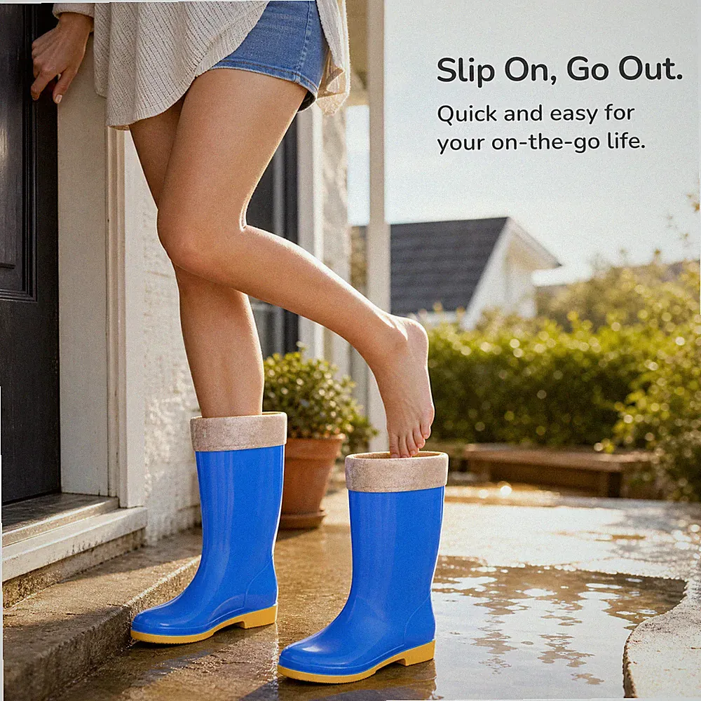 Damen Gummistiefel Slip-on, für den Garten - für die Küche