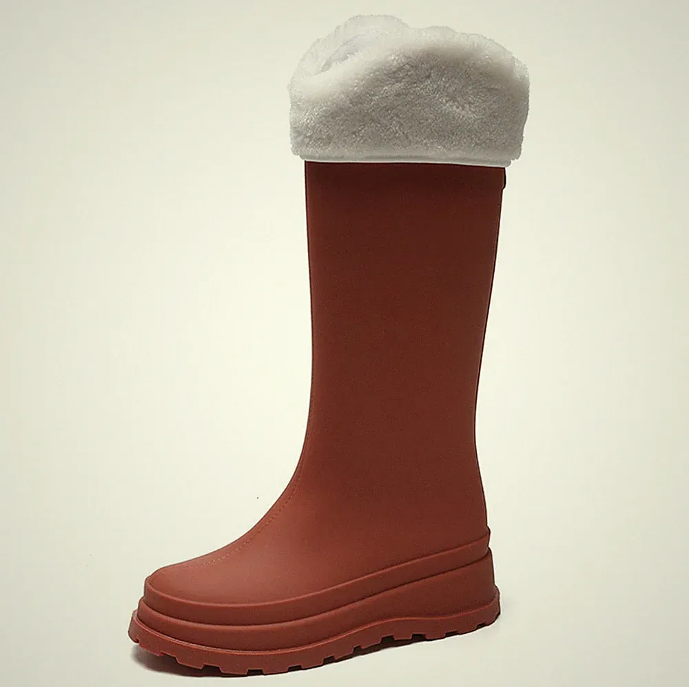 Hohe Gummistiefel Rot Damen