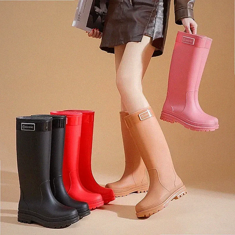 Damen Gummistiefel Winter Wasserdicht Rutschfest Gefüttert Warm Schneestiefel