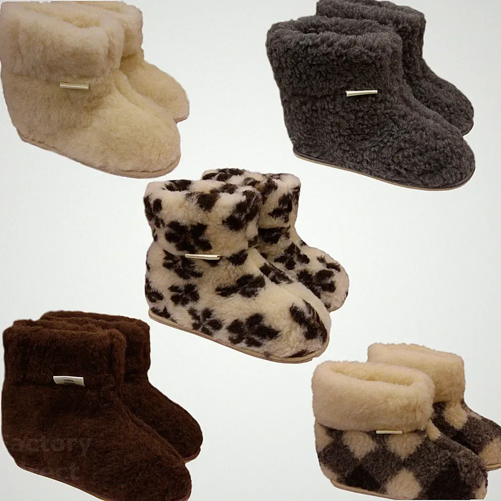 Damen Herren 100 % Wolle Booties Stiefel Thermo Hausschuhe Größe 3 bis 12 UK - WEIHNACHTSGESCHENK