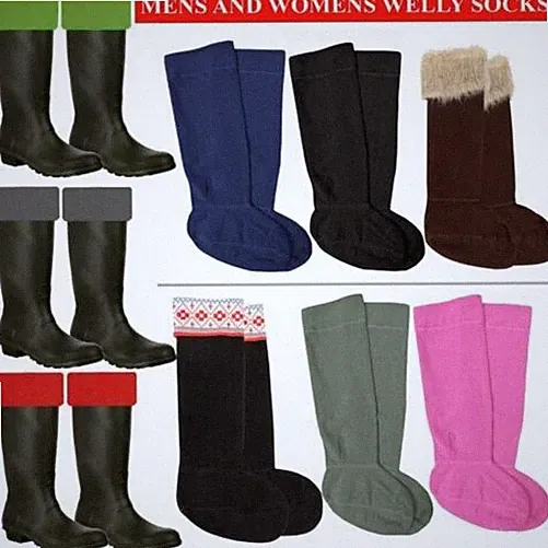 Damen Herren Gummistiefel-Socken Warm Fleece Liner Damen Gummistiefel Erwachsene