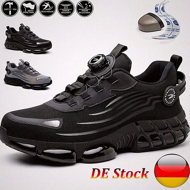 Damen Herren Leichte Arbeitsschuhe Sicherheitsschuhe Stahlkappe S3 Sport Sneaker