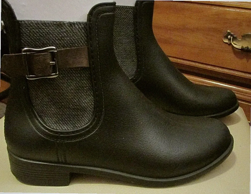 Damen Igor Knöchel Schwarz Regenstiefel Größe 6.5