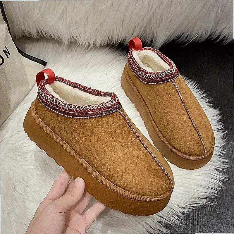 Damen Kaschmir Schneestiefel, Baumwollschuhe Halbschuh.