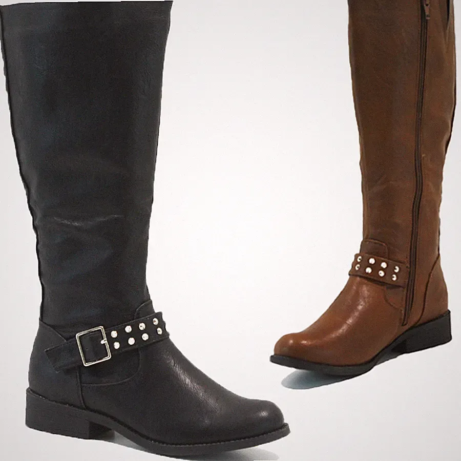 DAMEN KNIE OVERKNEE STIEFEL FREIZEIT REITEN MODE NIEDRIGER FLACHER ABSATZ SCHNALLE REISSVERSCHLUSS GRÖSSE