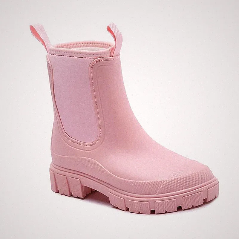 Damen kurze Regen Stiefel wasserdicht Garten Schuhe AntiRutschKnöchel Chelsea...