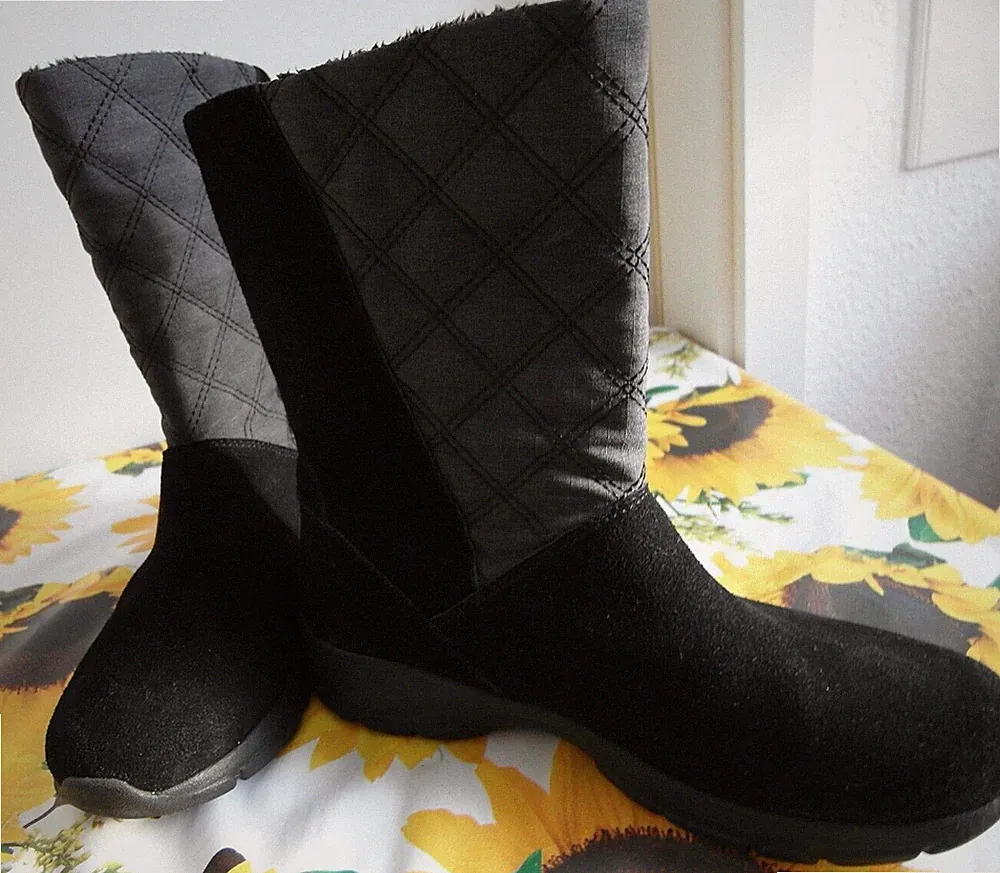 Damen LANDS END Stiefel Schneestiefel Winterstiefel Boots schwarz Gr.40