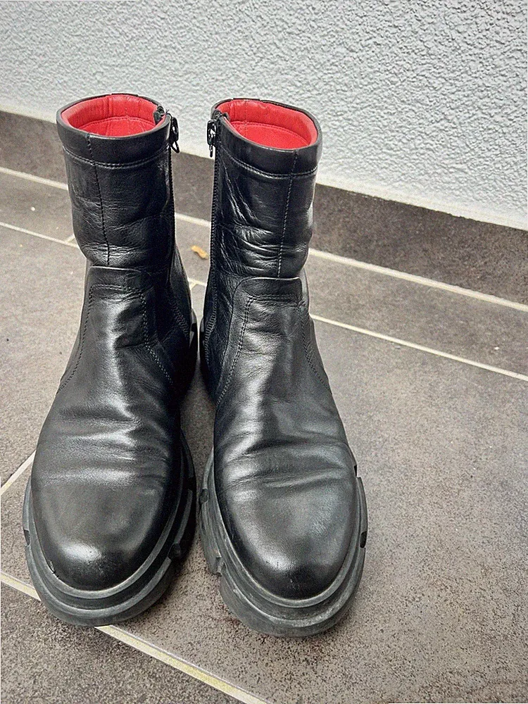 damen leder stiefel gr. 36,5