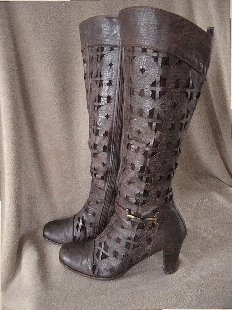 Damen Lederstiefel, ECHTLEDER, Farbe Braun, Größe 40,Firma STRATELITA