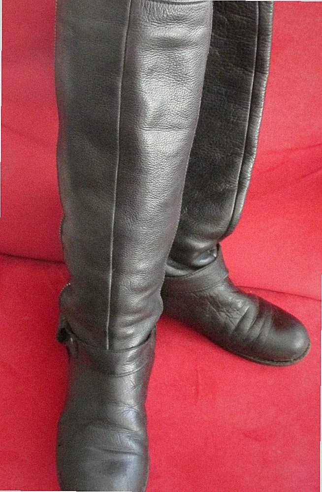 Damen Long Lederstiefel von Saturn Gr 38