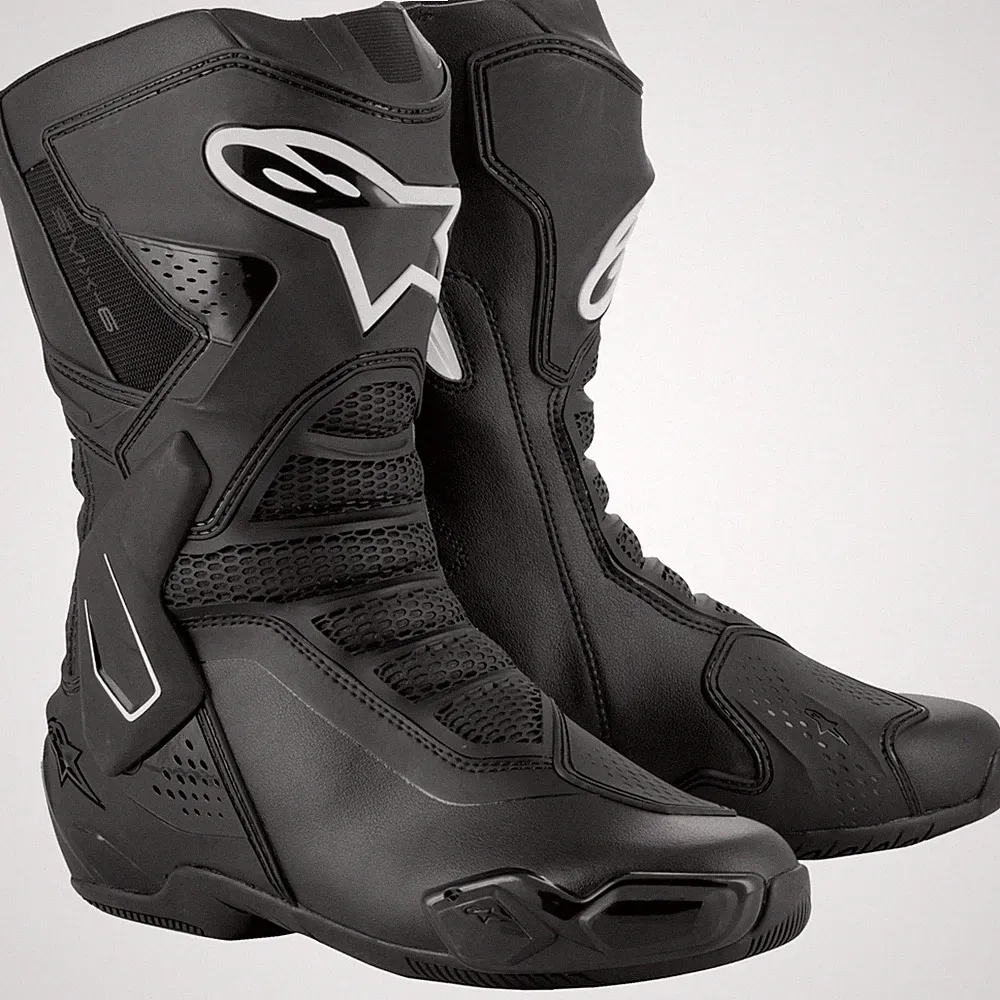 Damen Motorrad Stiefel 38 - Alpinestars Stella SMX-6 v3 - schwarz-weiß