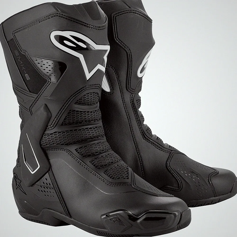 Damen Motorrad Stiefel 40 - Alpinestars Stella SMX-6 v3 - schwarz-weiß