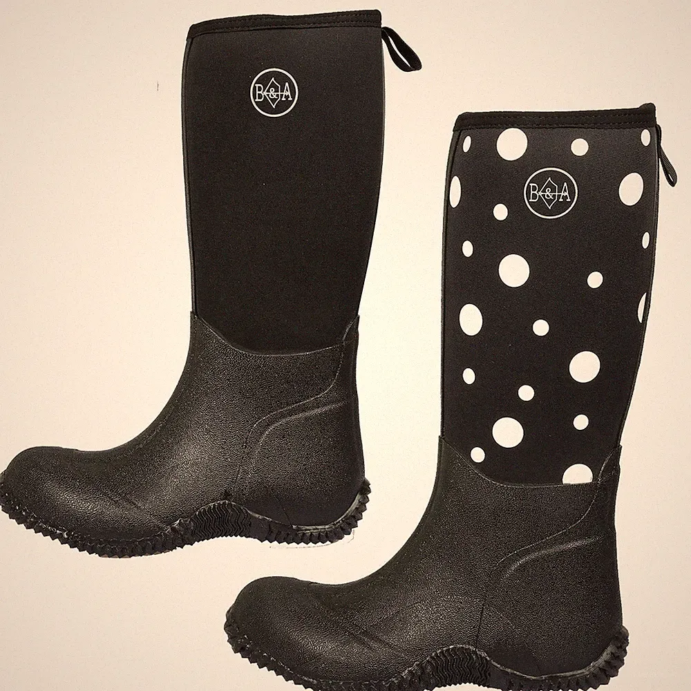 Damen Neopren Muck Stiefel Lang Wasserdicht Reiten Gehen Stall Gummistiefel Schuhe