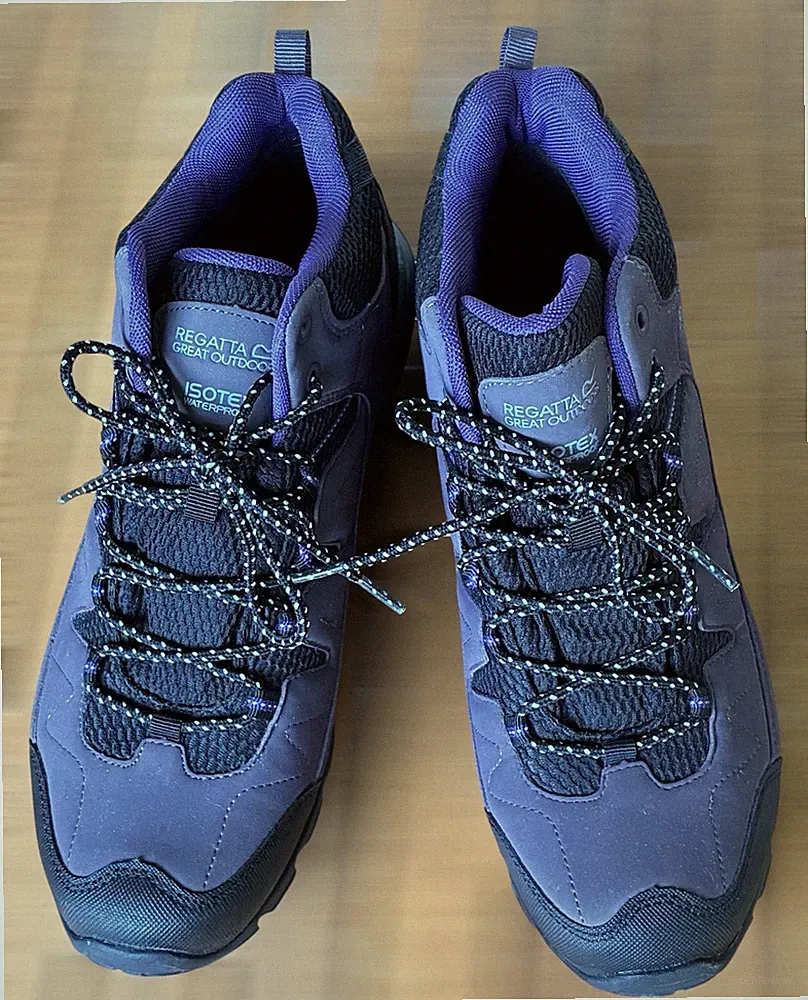 Damen-Outdoorstiefel v. REGATTA, Gr. 42, Kunstleder/Mesh, matt-lila/schwarz