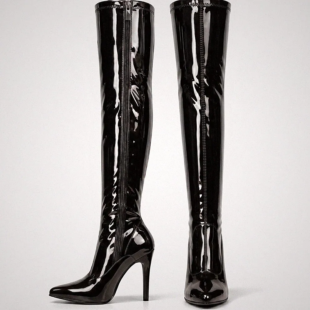 Damen Overknee High Heel Stretch Stiefel, sexy und stylischer Look