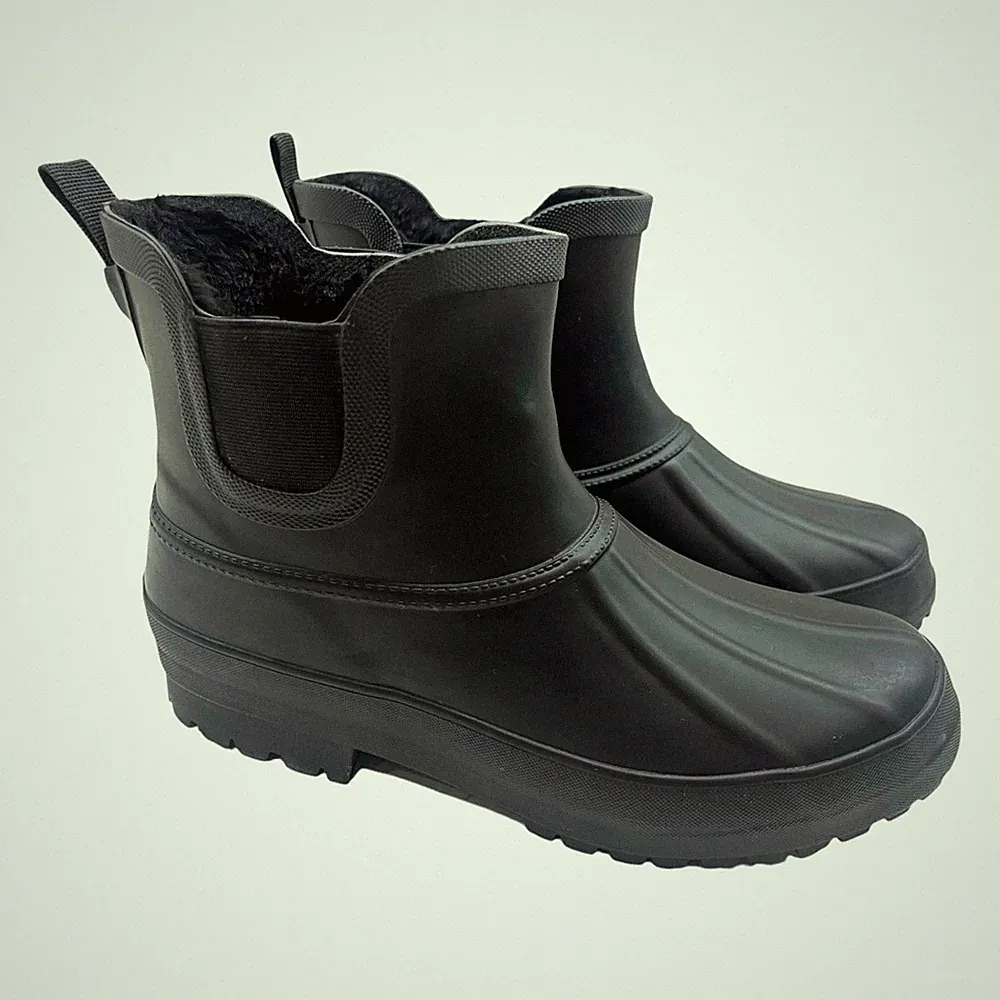 DAMEN REGEN KURZ KNÖCHEL WASSERDICHT CHELSEA GUMMISTIEFEL GRÖSSE