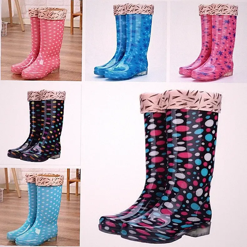 Damen Regenstiefel Gummistiefel Winter Gefüttert Garten Outdoor Stiefel Schuhe