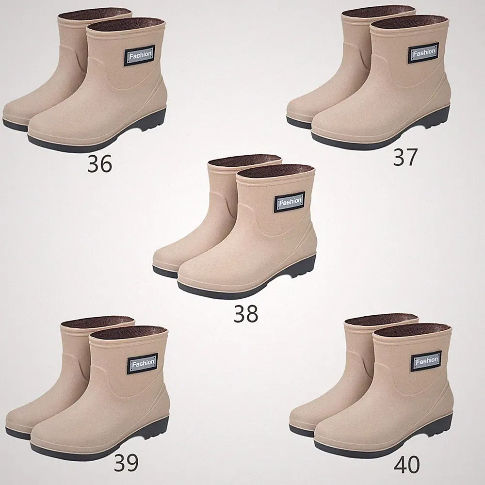 Damen-Regenstiefel mit mittlerer Wade, bequeme Arbeitsstiefel zum Wandern