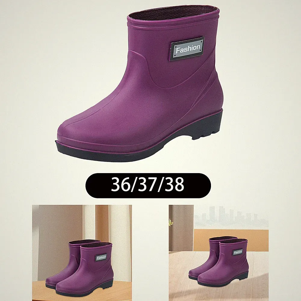 Damen Regenstiefel mit Wadenhöhe, rutschfeste Arbeitsstiefel für