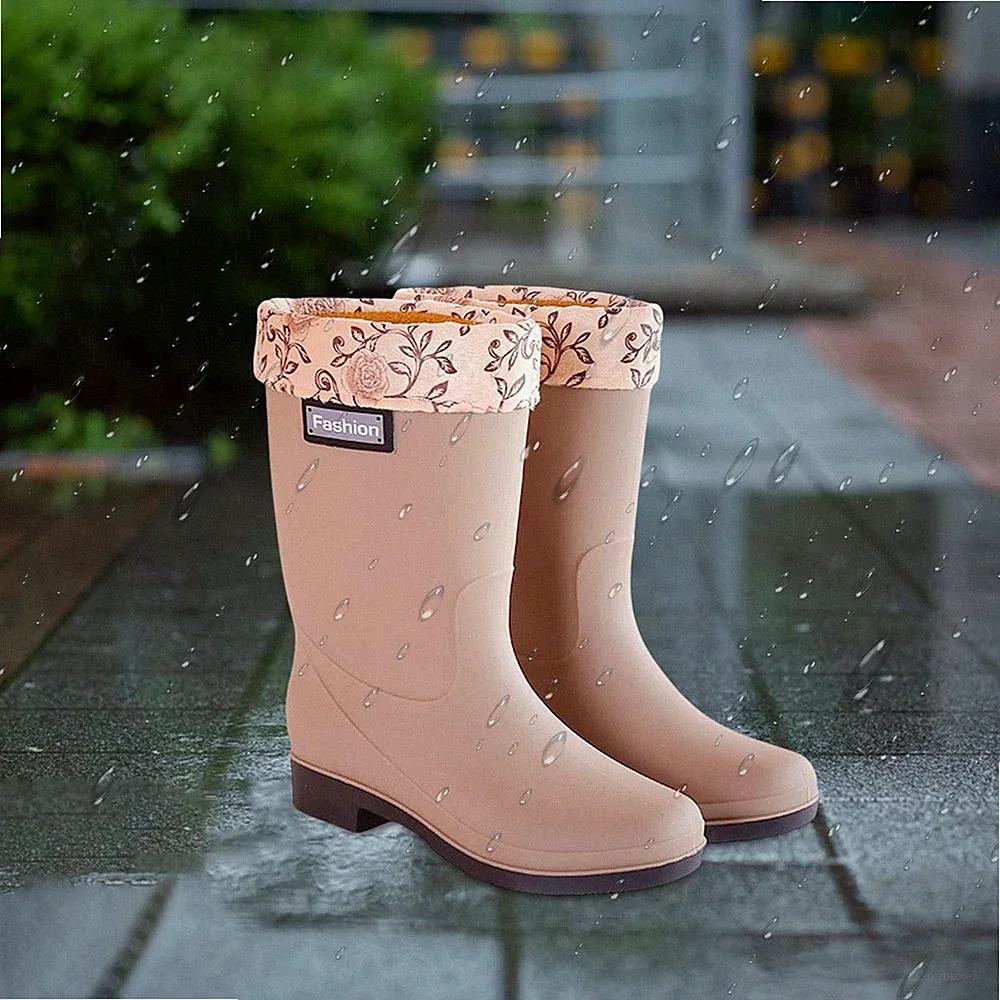 Damen Regenstiefel, wasserdicht, rutschfest, für Radfahren, Wandern im