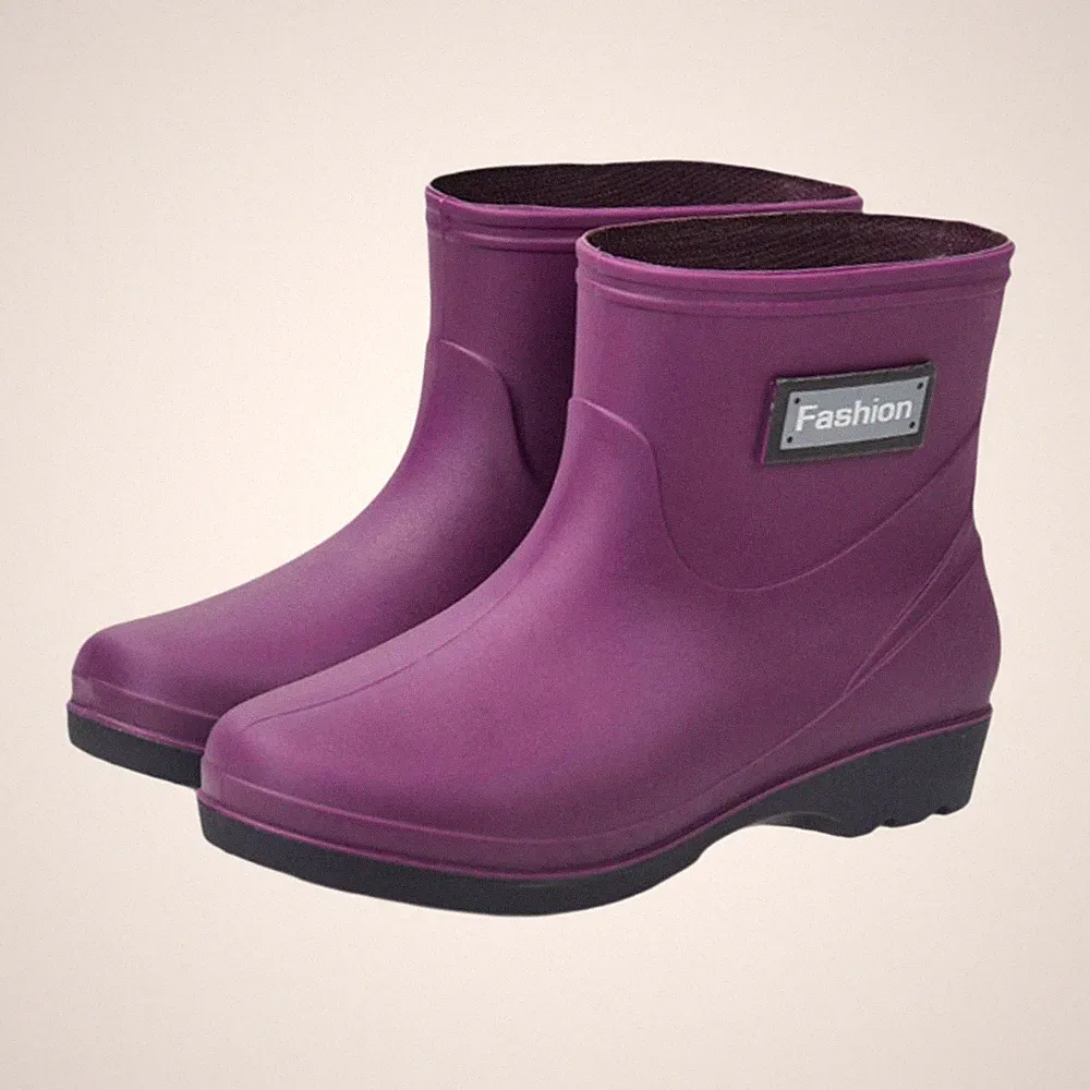 Damen Regenstiefel Wasserfeste Gummistiefel Rutschhemmende Garten Schuhe Robuste