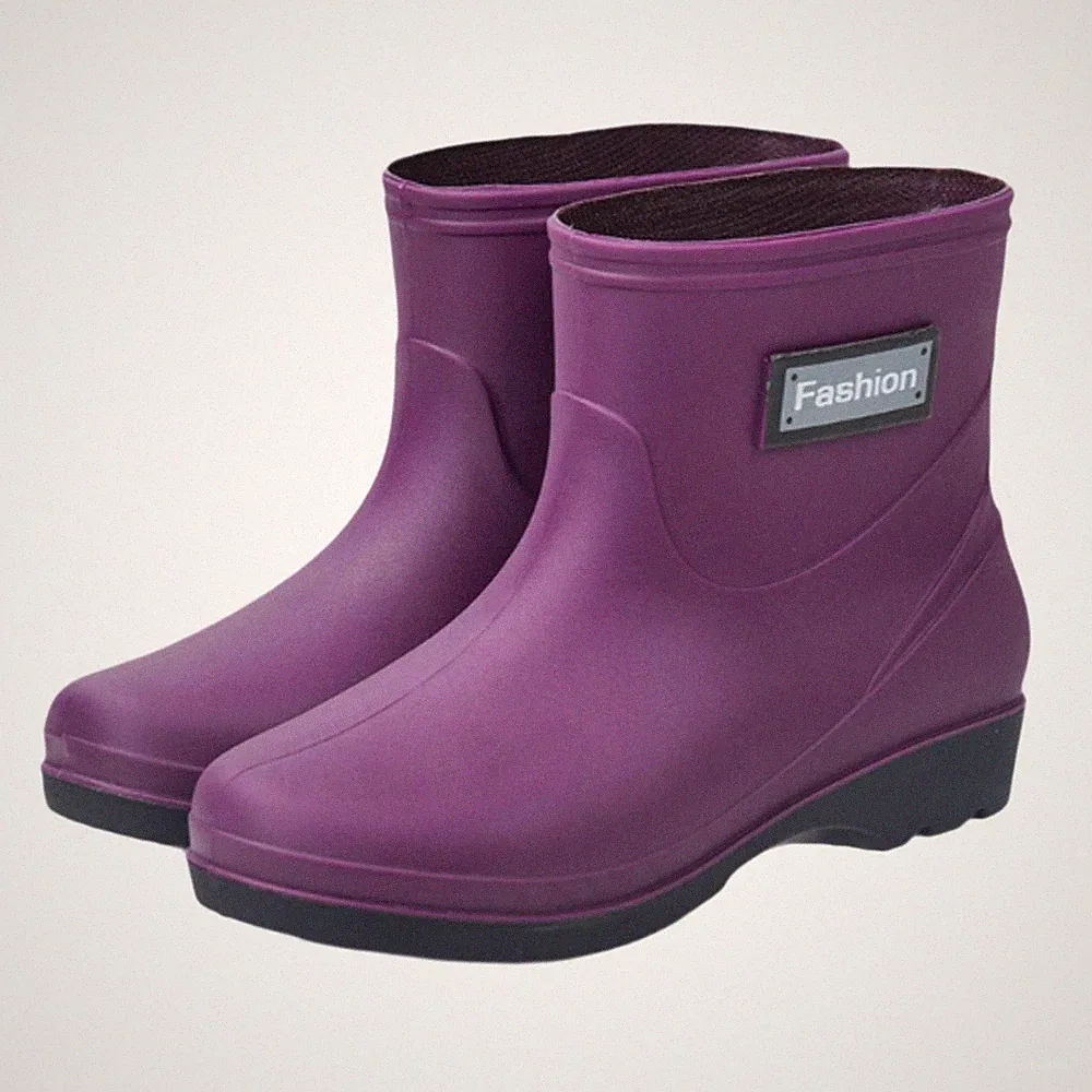 Damen Regenstiefel Wasserfeste Gummistiefel Rutschhemmende Garten Schuhe Robuste