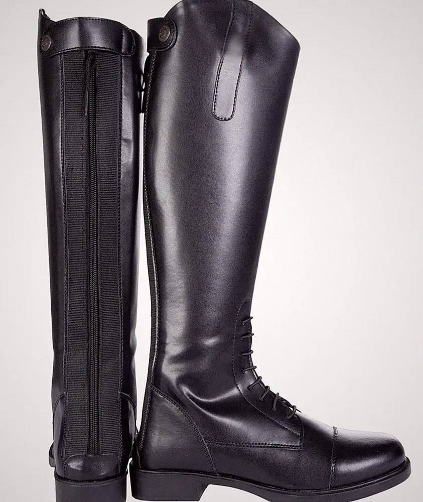 Damen-Reitstiefel aus Kunstleder und Gummi Modell New Fashion Standard Hkm Sport