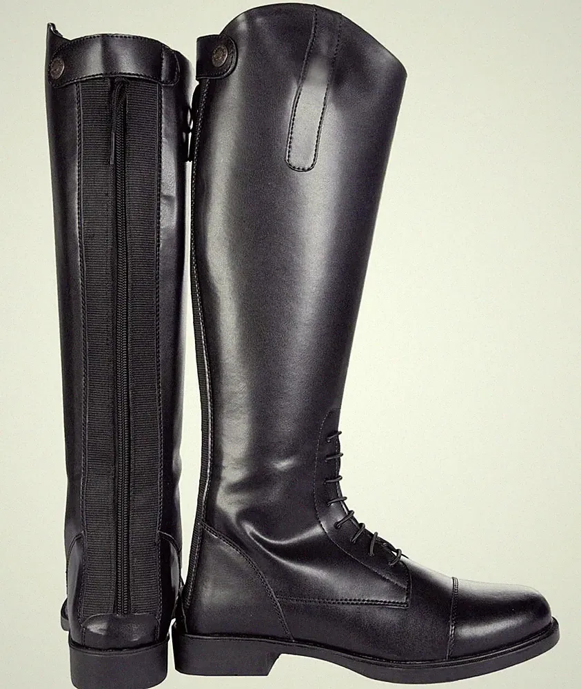 Damen-Reitstiefel aus Kunstleder und Gummi Modell New Fashion Standard Hkm Sport