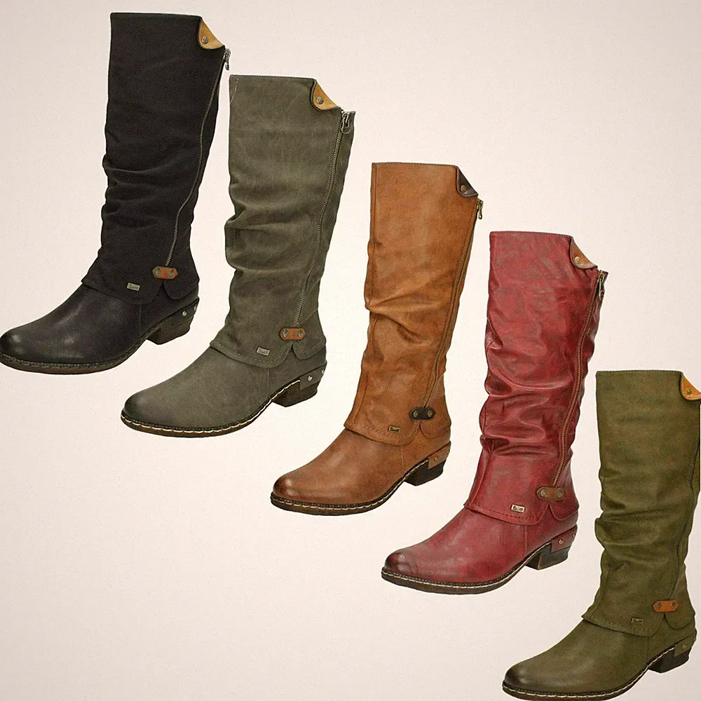 Damen Rieker 93655 Kniehohe Freizeitstiefel