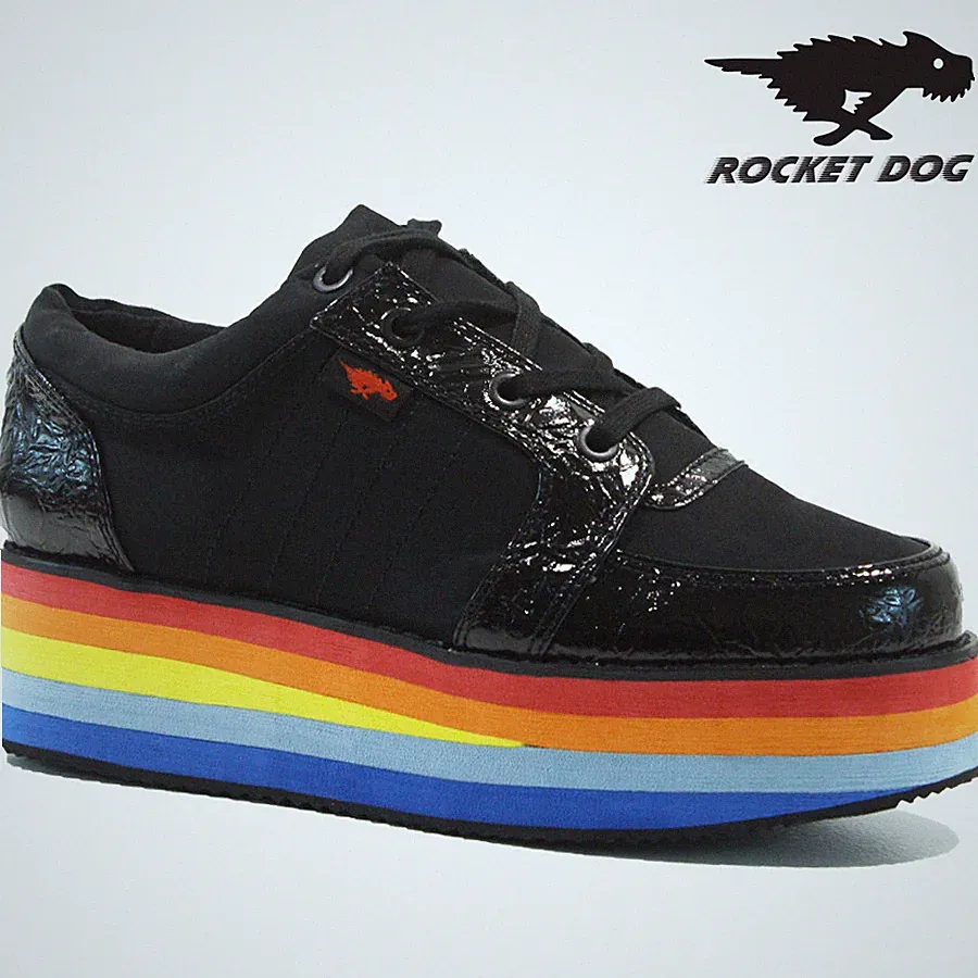 DAMEN ROCKET HUND FLACHE PLATEAU KEIL SPITZE CREEPERS PUNK GOTH SCHUHE STIEFEL GRÖSSE